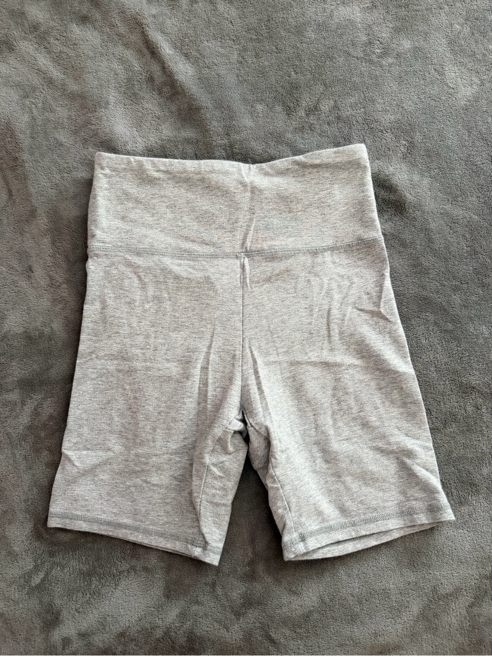 Forever 21 Light Grey High-Waist Bike Shorts
